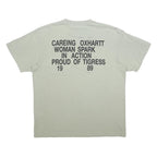 CARHARTT WIP Mens Grey T-Shirt L Short Sleeve Crew Neck Printed Text Design