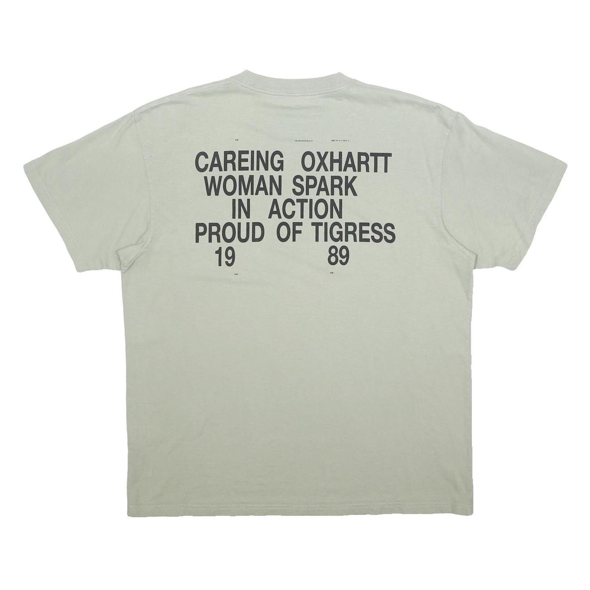 CARHARTT WIP Mens Grey T-Shirt L Short Sleeve Crew Neck Printed Text Design