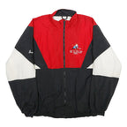 TRIMARK Mens Red Black White Colourblock Nylon Zip Jacket L Casual Lightweight