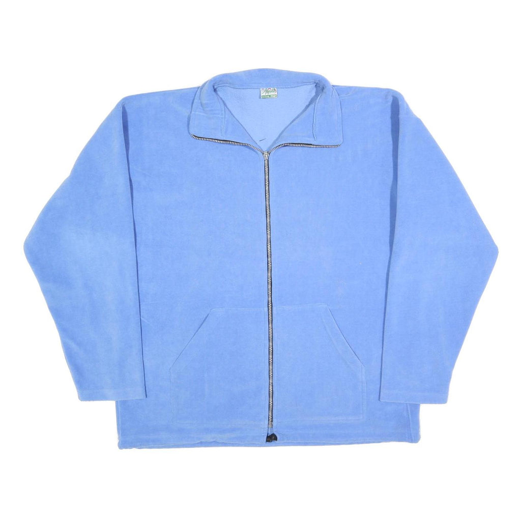 APPLE Womens Blue Jacket XL Polyester Blend Plain Zip Casual Outerwear