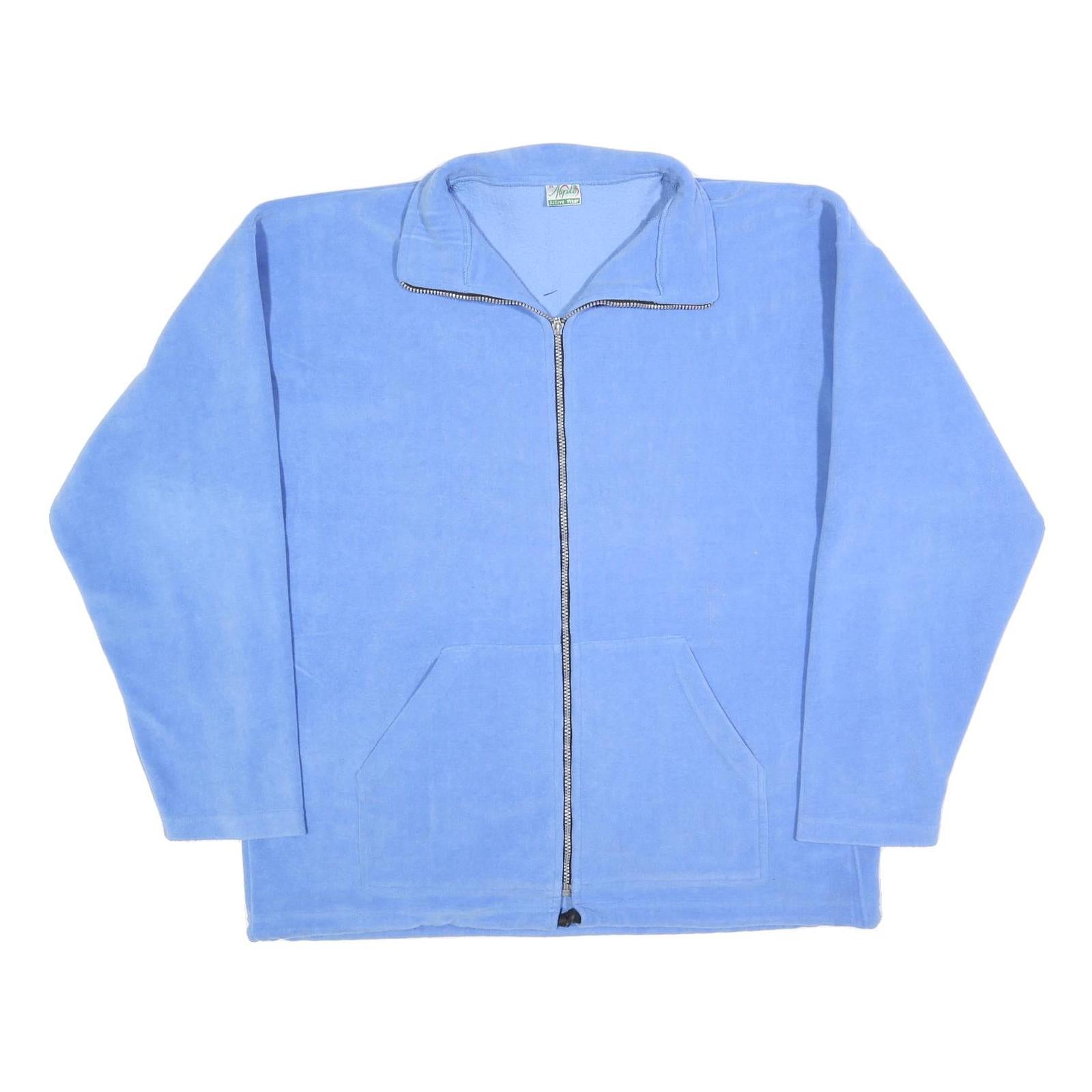 APPLE Womens Blue Jacket XL Polyester Blend Plain Zip Casual Outerwear