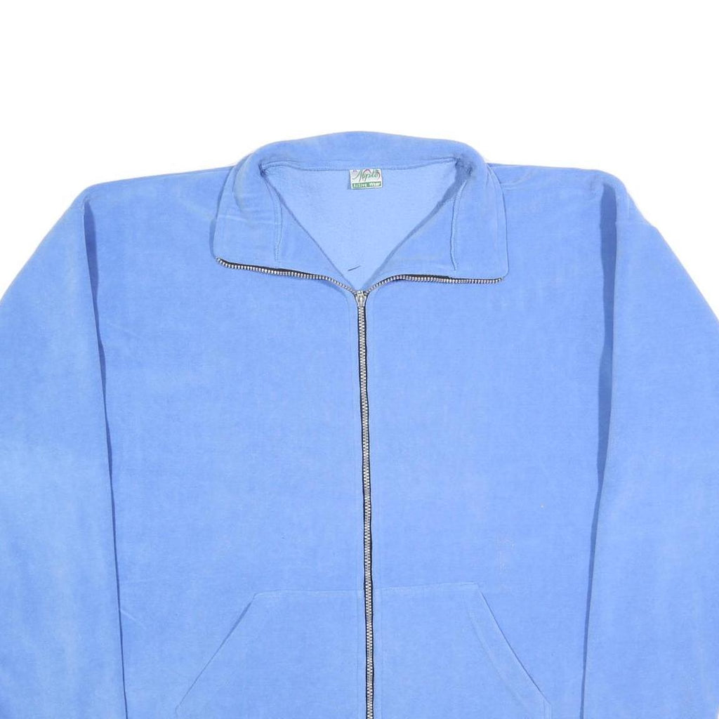 APPLE Womens Blue Jacket XL Polyester Blend Plain Zip Casual Outerwear