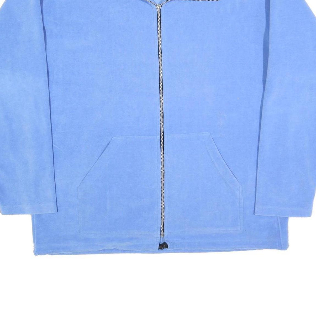 APPLE Womens Blue Jacket XL Polyester Blend Plain Zip Casual Outerwear