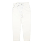 LEVI'S 501 Womens Jeans White Regular Straight Denim Raw W32 L40 Button