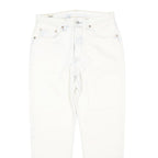 LEVI'S 501 Womens Jeans White Regular Straight Denim Raw W32 L40 Button