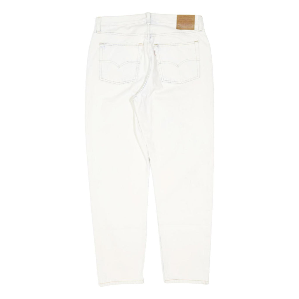 LEVI'S 501 Womens Jeans White Regular Straight Denim Raw W32 L40 Button