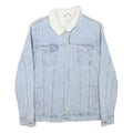 GLAMOROUS Womens Blue Denim Jacket S Cotton Blend Button Plain Casual Fashion