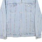GLAMOROUS Womens Blue Denim Jacket S Cotton Blend Button Plain Casual Fashion