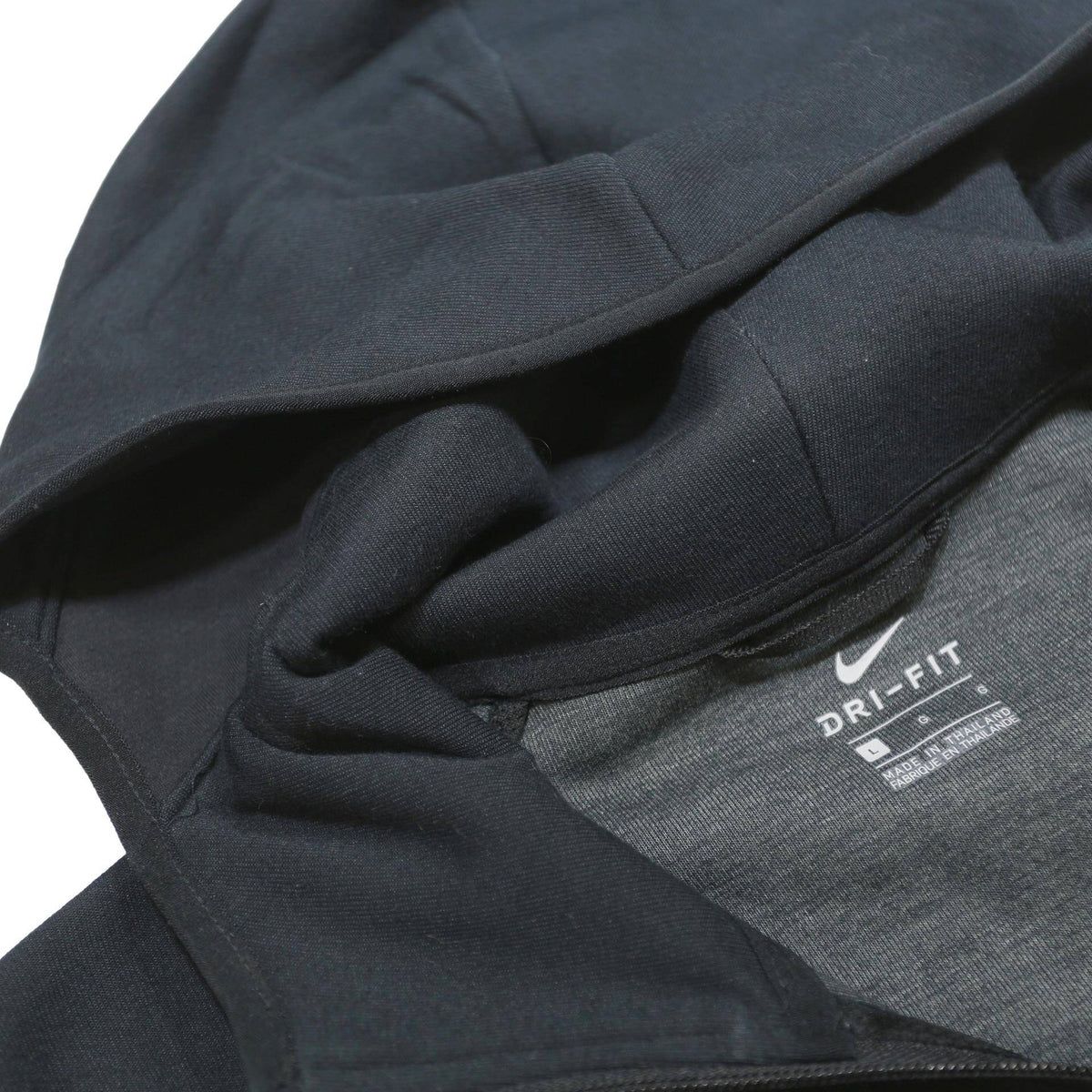 NIKE Womens Black Hoodie L Full Zip Dri-Fit Sports Zip Up Sweatshirt