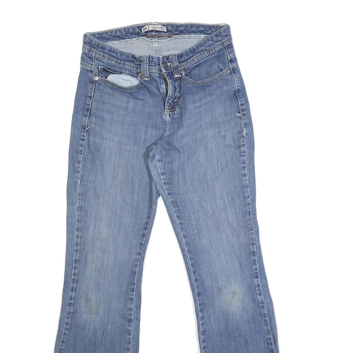 LEE Mens Regular Fit Straight Blue Denim W28 L31 Zip Closure Classic Style Jeans