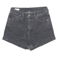 LEVI'S Womens Shorts Black Casual Denim M W28 Stylish Folded Hem