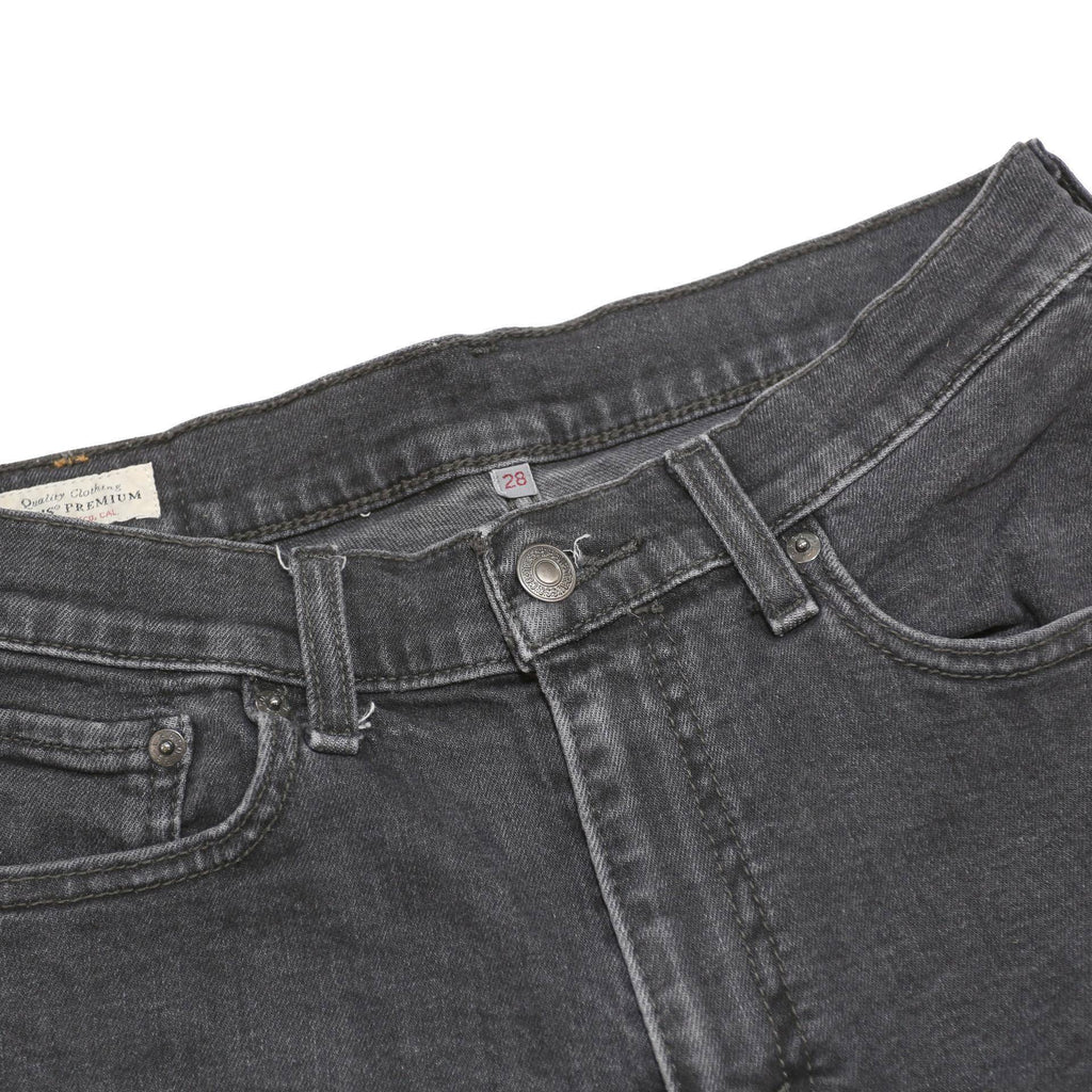 LEVI'S Womens Shorts Black Casual Denim M W28 Stylish Folded Hem