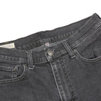 LEVI'S Womens Shorts Black Casual Denim M W28 Stylish Folded Hem