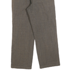 CARHARTT Mens Cotton Blend Brown Checked Regular Straight Trousers W31 L26