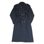 Womens Blue Coach Jacket S Polyester Blend Woven Plain Button Classic Fit Long