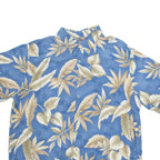CROFT & BARROW Mens Hawaiian Shirt Blue Floral XL