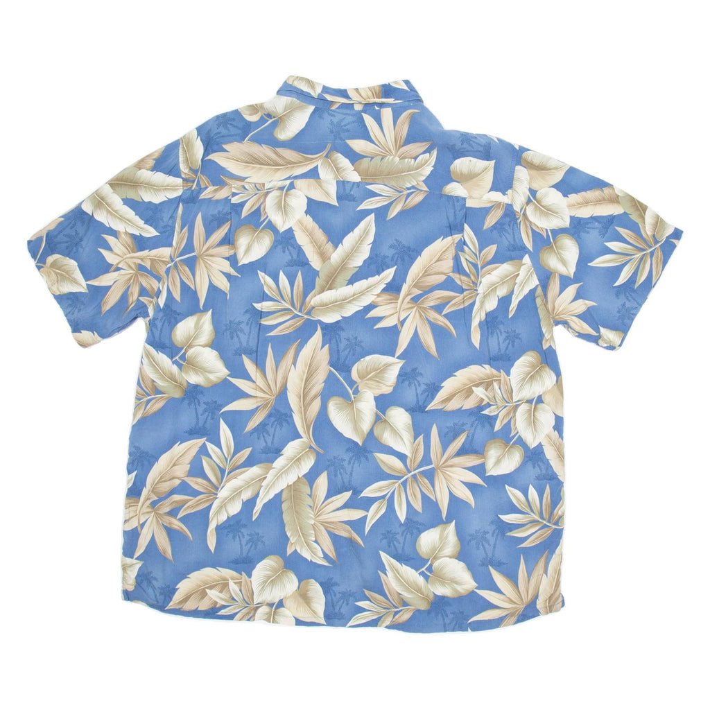 CROFT & BARROW Mens Hawaiian Shirt Blue Floral XL