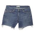 LEVI'S Mens Denim Blue Casual Cut-Off Shorts M W32 Raw Hem Cotton Blend