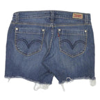 LEVI'S Mens Denim Blue Casual Cut-Off Shorts M W32 Raw Hem Cotton Blend
