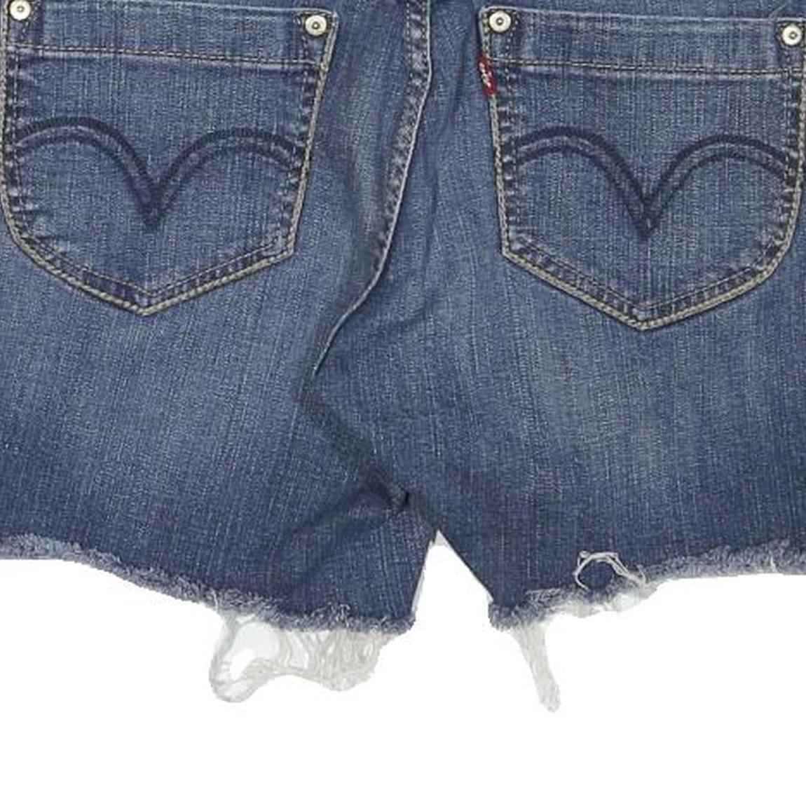 LEVI'S Mens Denim Blue Casual Cut-Off Shorts M W32 Raw Hem Cotton Blend