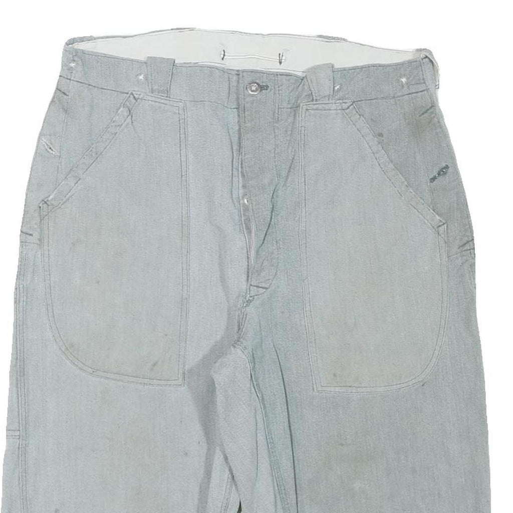 Mens Cotton Blend Grey Casual Shorts XL W34 Pocket Workwear Style