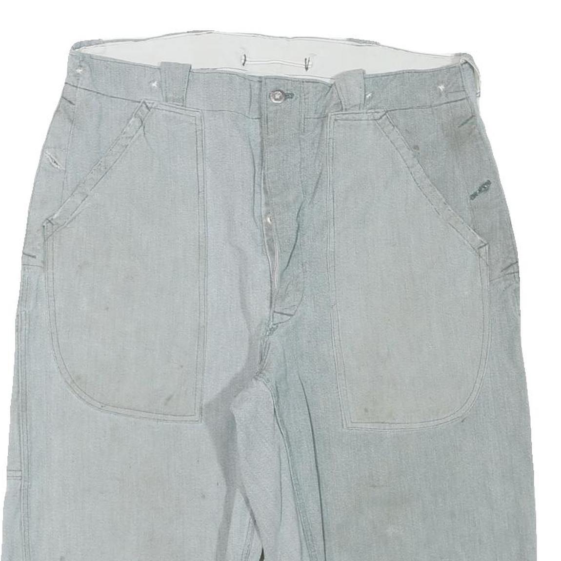 Mens Cotton Blend Grey Casual Shorts XL W34 Pocket Workwear Style