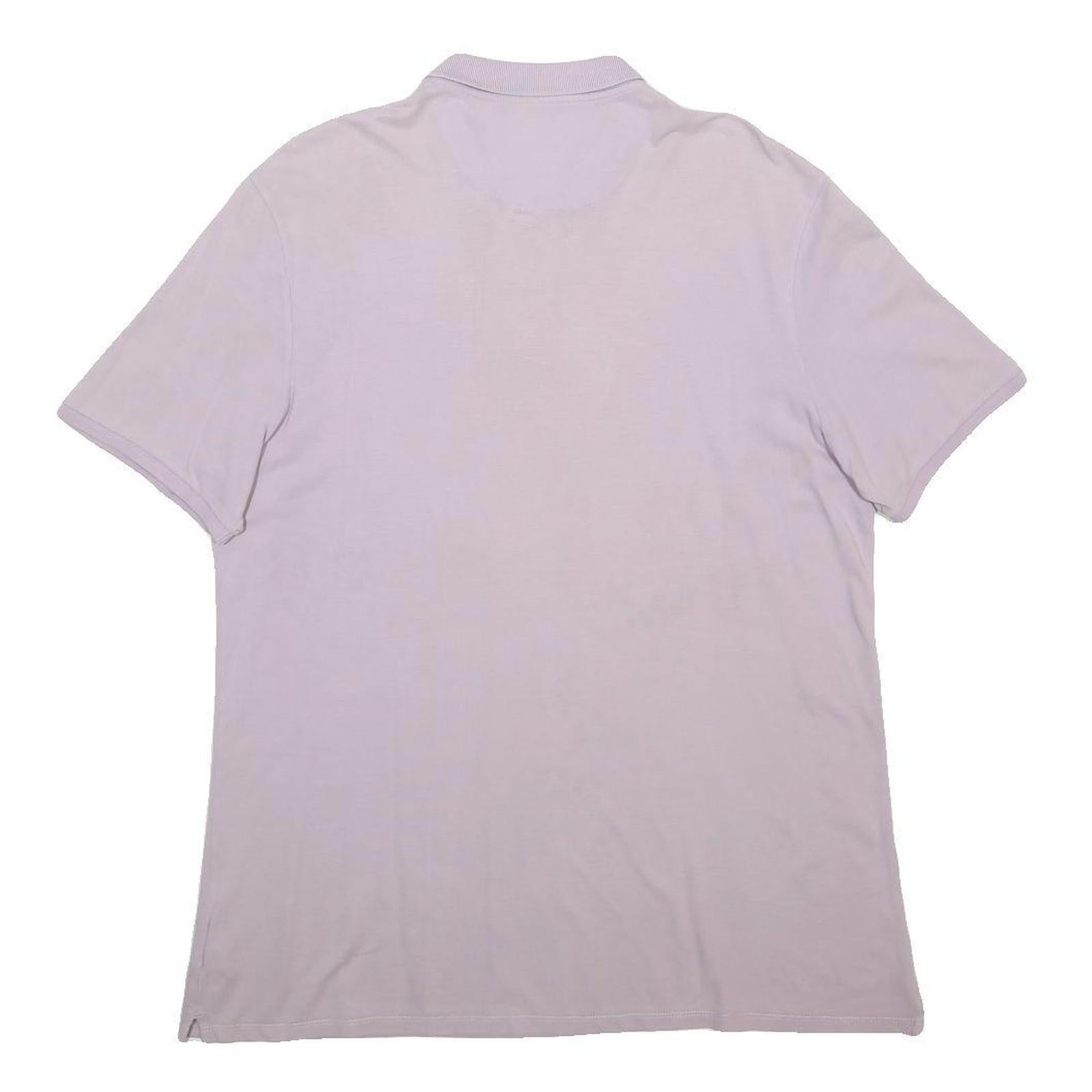 DKNY Mens Lilac Polo Shirt M Cotton Blend Short Sleeve Plain Casual