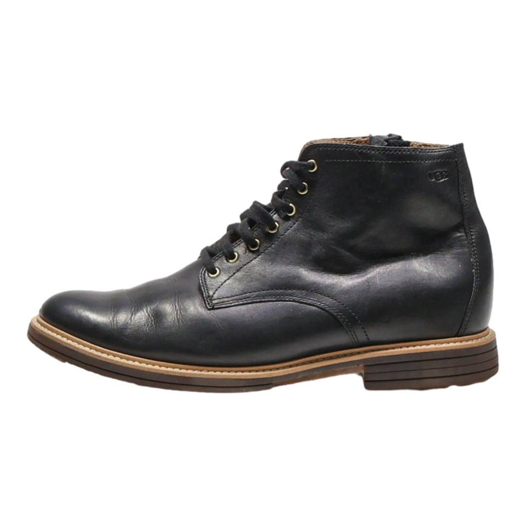 UGG Lace-Up Boots Black Leather Womens UK 7.5