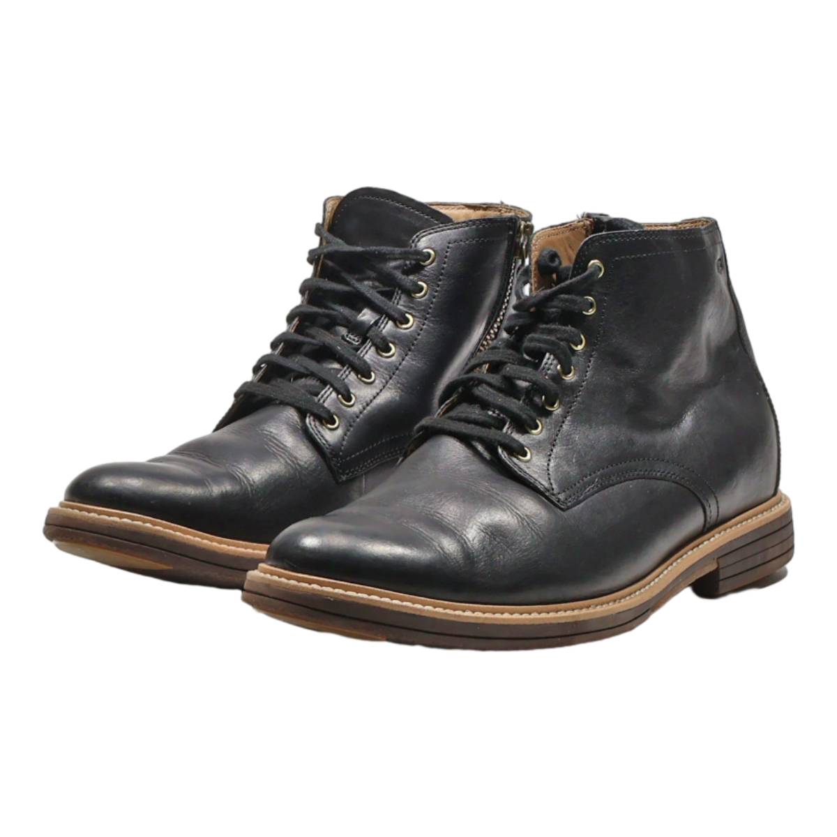 UGG Lace-Up Boots Black Leather Womens UK 7.5