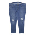 LEVI'S 310 Womens Slim Blue Denim Light W42 L28 Distressed Jeans Zip Closure
