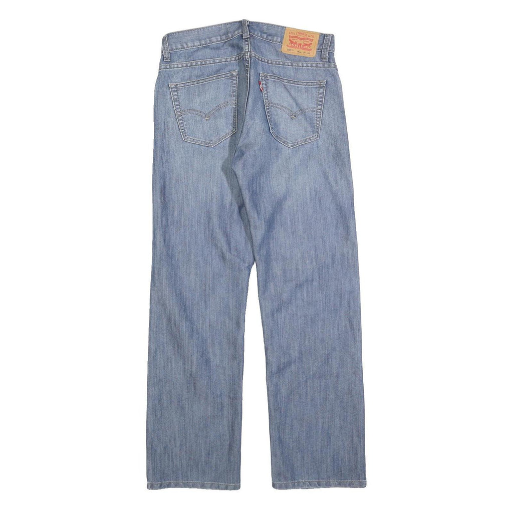 LEVI'S 505 Boys Jeans Blue Regular Straight Denim Medium W29 L29 Zip