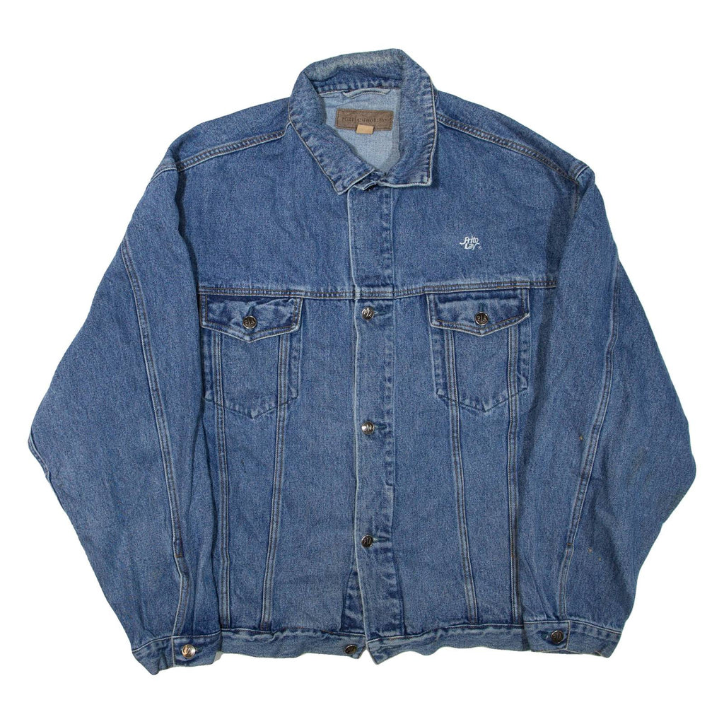 PORT AUTHORITY Mens Denim Jacket Blue XL
