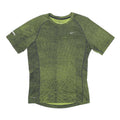 NIKE Mens Green & Black Athletic T-Shirt S Short Sleeve Crew Neck Performance