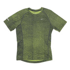 NIKE Mens Green & Black Athletic T-Shirt S Short Sleeve Crew Neck Performance