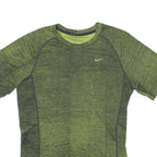 NIKE Mens Green & Black Athletic T-Shirt S Short Sleeve Crew Neck Performance