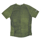 NIKE Mens Green & Black Athletic T-Shirt S Short Sleeve Crew Neck Performance