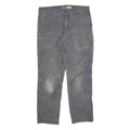 CARHARTT Mens Cotton Blend Relaxed Grey Trousers W32 L30 Workwear Durable Zip