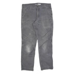 CARHARTT Mens Cotton Blend Relaxed Grey Trousers W32 L30 Workwear Durable Zip