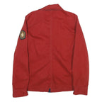 LAUREN RALPH LAUREN Womens Red & Navy Cotton Jacket L Woven Zip Closure