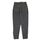 EXPLORER Womens Relaxed Black Denim Jeans Stone Wash W26 L29 Button Detail