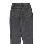 EXPLORER Womens Relaxed Black Denim Jeans Stone Wash W26 L29 Button Detail