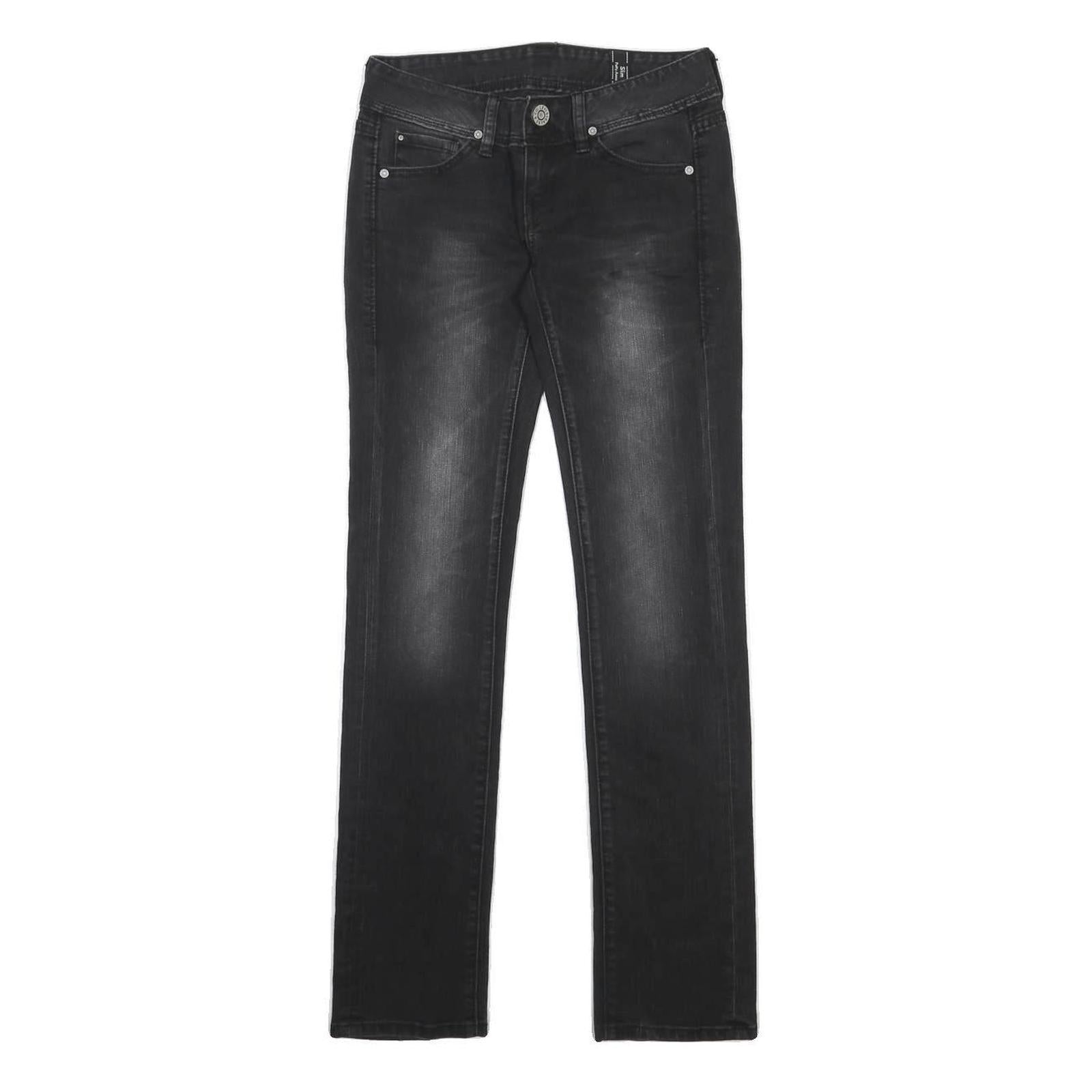 LEVI'S Womens Jeans Black Slim Skinny Denim Medium W26 L32 Zip Cotton Blend