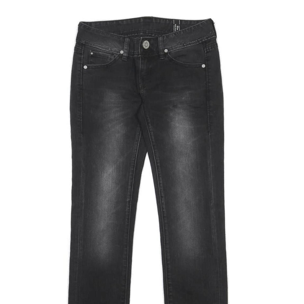 LEVI'S Womens Jeans Black Slim Skinny Denim Medium W26 L32 Zip Cotton Blend