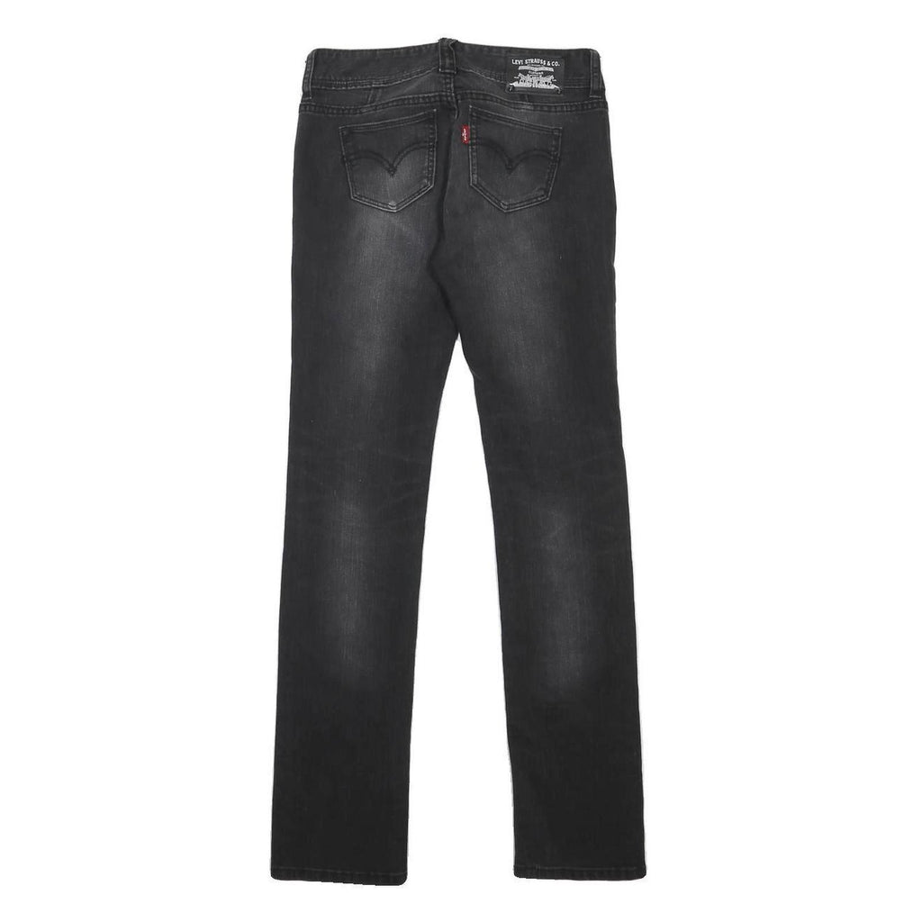LEVI'S Womens Jeans Black Slim Skinny Denim Medium W26 L32 Zip Cotton Blend