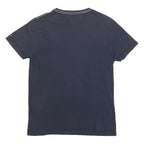 TOMMY HILFIGER Mens Blue Graphic T-Shirt L Short Sleeve Crew Neck Logo Print
