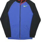 NIKE Mens Blue & Black Hoodie S S Full Zip Lightweight Sportswear