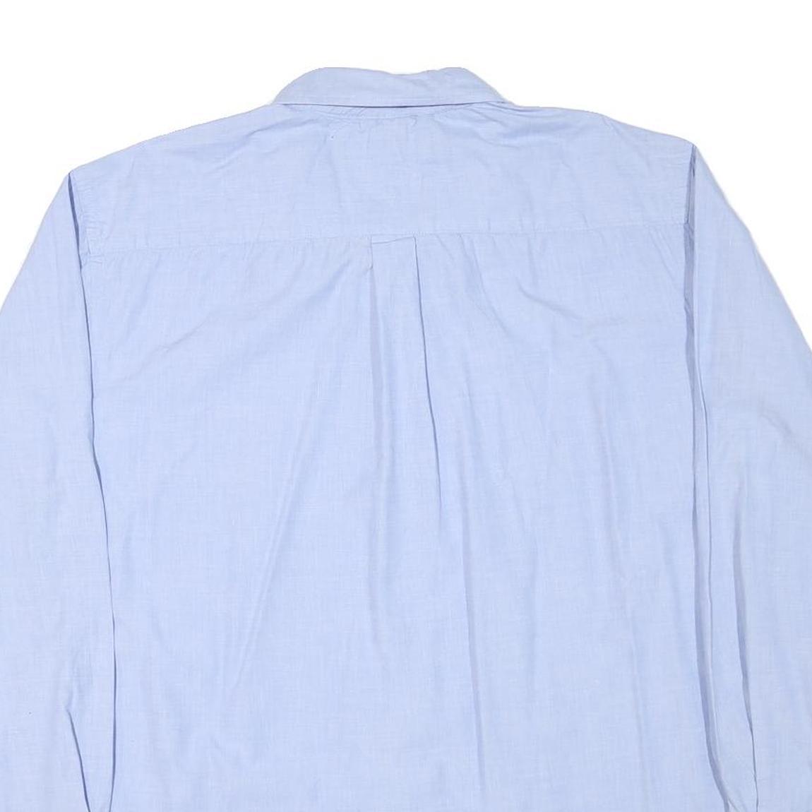 TOMMY HILFIGER Mens Blue Button-Down Shirt XL Cotton Blend Classic Fit Formal