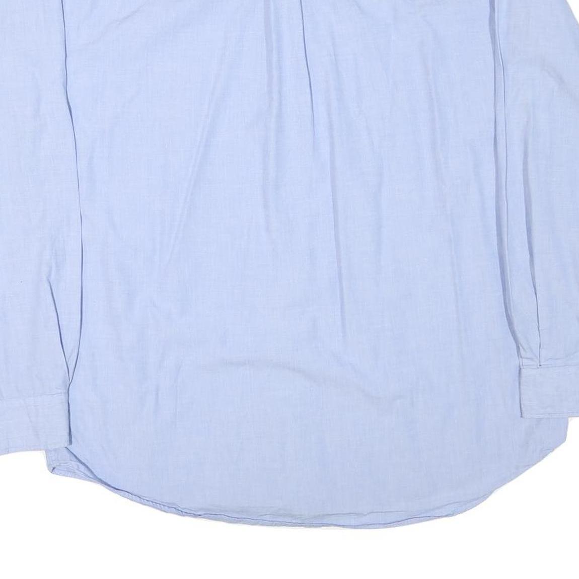 TOMMY HILFIGER Mens Blue Button-Down Shirt XL Cotton Blend Classic Fit Formal