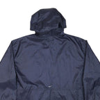 NIKE Mens Navy Blue Hooded Windbreaker Jacket XL Polyester Blend Plain Zip