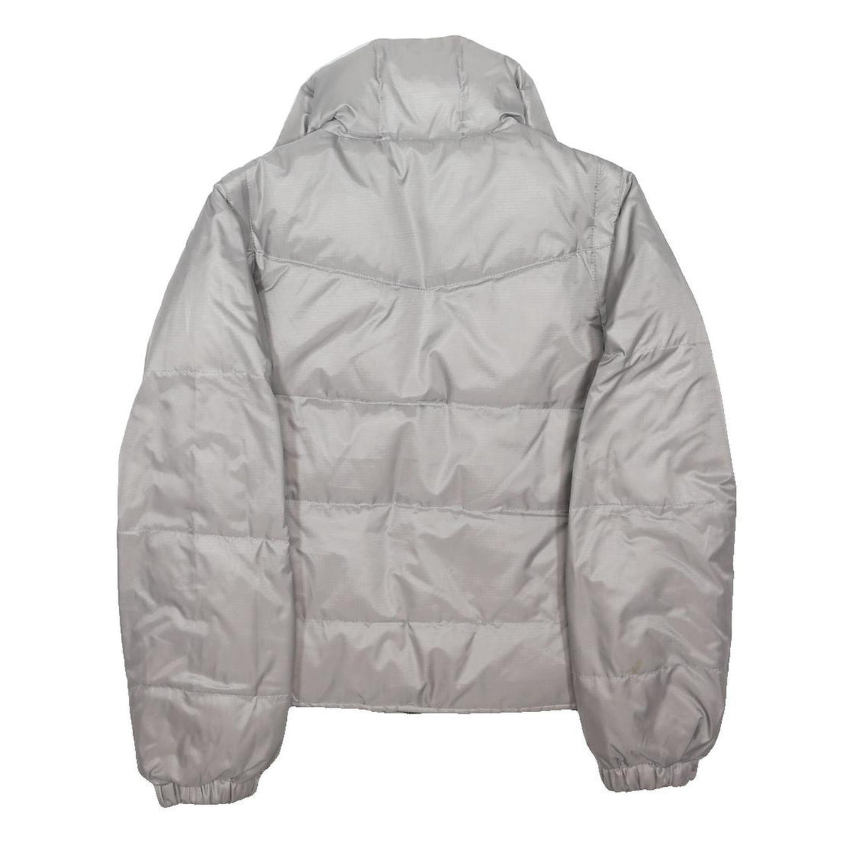 ECKO UNLTD Womens Grey Bomber Jacket L Polyester Blend Plain Zip Padded